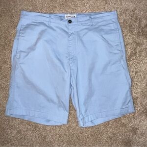 Saddlebred Blue Flat Front Shorts‎